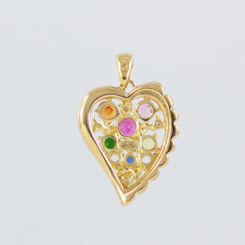 ナワラタナ 18K ハート ペンダントヘッド イエローゴールド ナワラタナ 18K ハート ペンダントヘッド イエローゴールド