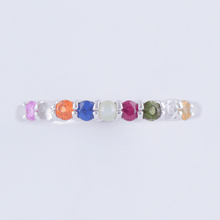 Load image into Gallery viewer, ナワラタナ SV925  rainbow リング シルバー 真上 | めぐみ|メグミ|お守り ジュエリー | QVC