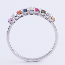 Load image into Gallery viewer, ナワラタナ SV925  rainbow リング シルバー 側面 | めぐみ|メグミ|お守り ジュエリー | QVC
