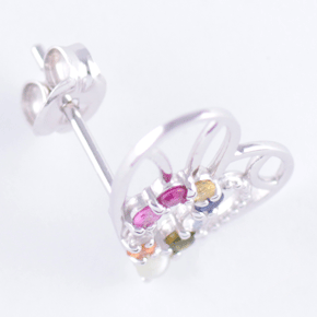 sv925 シルバー ナワラタナ バタフライ ピアス  斜め ｜ めぐみ｜メグミ｜お守り ジュエリー | QVC