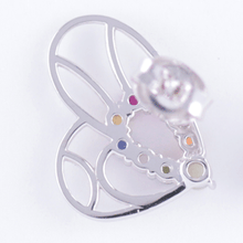 Load image into Gallery viewer, sv925 シルバー ナワラタナ バタフライ ピアス  裏 ｜ めぐみ｜メグミ｜お守り ジュエリー | QVC