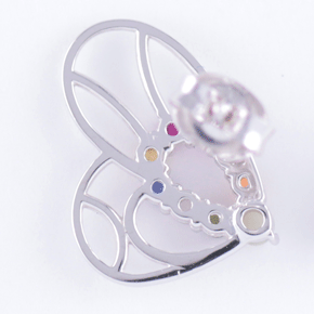 sv925 シルバー ナワラタナ バタフライ ピアス  裏 ｜ めぐみ｜メグミ｜お守り ジュエリー | QVC