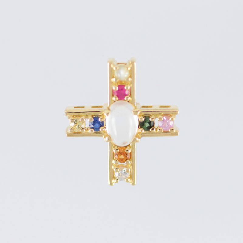 18K nawaratana×Galaxy ペンダントヘッド ホワイトゴールド