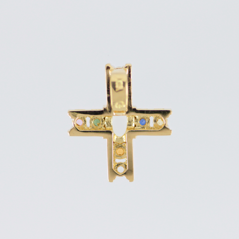 ナワラタナ 18K クロス ペンダントヘッド 35208 | お守り ナワラタナ 18K クロス ペンダントヘッド 35208 | お守り