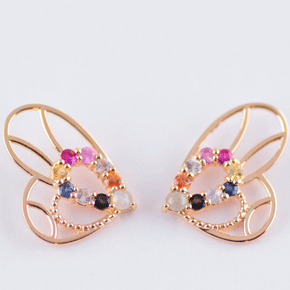 ナワラタナ 18K バタフライピアス イエローゴールド ｜ お守り