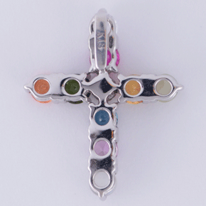 ナワラタナ 18K クロス ペンダントヘッド ホワイトゴールド 656991 ナワラタナ 18K クロス ペンダントヘッド ホワイトゴールド 656991