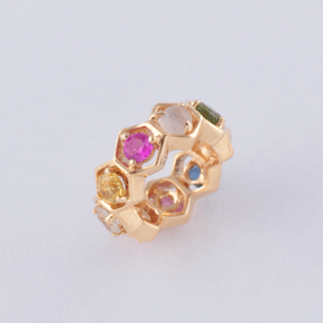 ナワラタナ 18K 亀甲 ハニカム ペンダントヘッド イエローゴールド ナワラタナ 18K 亀甲 ハニカム ペンダントヘッド イエローゴールド